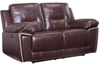 Henry Brown Leather Electric Recliner 2 Seater Sofa - Brown Leather - Sofa In Store