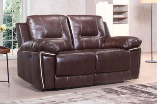 Henry Brown Leather Electric Recliner 2 Seater Sofa - Brown Leather - Sofa In Store