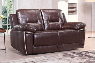 Henry Brown Leather Electric Recliner 2 Seater Sofa - Brown Leather - Sofa In Store