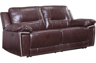 Henry Brown Leather 3 Seater Sofa – Electric Recliner in Brown - Sofa In Store