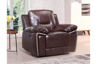 Henry Brown Leather Electric Recliner Armchair – Brown Leather Comfort - Sofa In Store