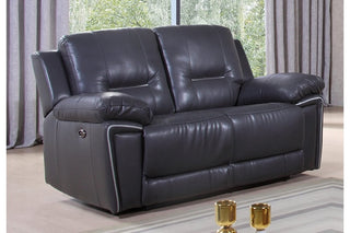 Henry Grey Leather Electric Recliner 2 Seater Sofa - Premium Comfort - Sofa In Store