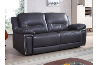Henry Grey Leather 3 Seater Electric Recliner Sofa - Sofa In Store