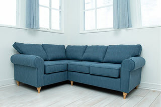 Montana Teal Aston Fabric LHC Sofa – Contemporary Corner Design