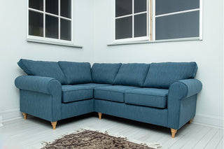 Montana Teal Aston Fabric LHC Sofa – Contemporary Corner Design