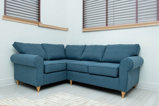 Montana Teal Aston Fabric LHC Sofa – Contemporary Corner Design