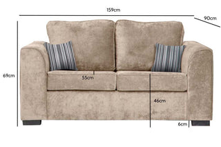 Nancy Beige Fabric 2+1 Seater Sofa Set – Stylish Design for Comfort - Sofa In Store