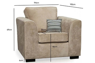 Nancy Beige Fabric 2+1 Seater Sofa Set – Stylish Design for Comfort - Sofa In Store