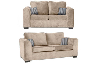 Nancy Beige Fabric 3+2 Seater Sofa Set – Stylish Chunky Design - Sofa In Store
