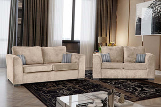 Nancy Beige Fabric 3 Seater Sofa – Stylish Design for Comfort - Sofa In Store
