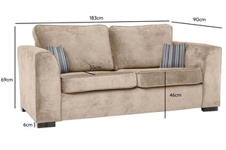 Nancy Beige Fabric 3 Seater Sofa – Stylish Design for Comfort - Sofa In Store