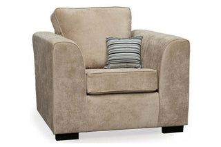 Nancy Beige Fabric Armchair – Stylish Design with Foam Cushions - Sofa In Store