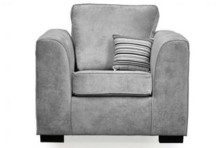 Nancy Grey Armchair – Premium Fabric with Chunky Design - Sofa In Store