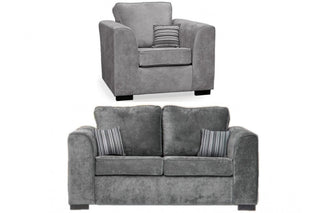 Nancy Grey Fabric 2+1 Seater Sofa Set – Stylish Design for Comfort - Sofa In Store