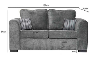 Nancy Grey Fabric 2+2 Seater Sofa Set – Stylish and Comfortable Design - Sofa In Store