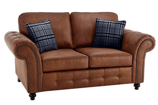 Oakland Tan Suede 2+1 Seater Sofa Set – Chesterfield Style - Sofa In Store