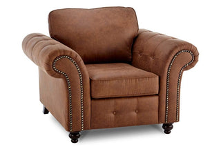 Oakland Tan Suede 2+1 Seater Sofa Set – Chesterfield Style - Sofa In Store