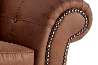 Oakland Tan Suede 2 Seater Sofa – Chesterfield Style Design