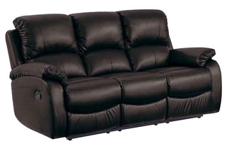 Roma 3+2 Seater Brown Leather Recliner Sofa Set - Sofa In Store