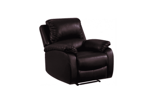 Roma Brown Leather Recliner Armchair – 1 Seater with Classic Design - Sofa In Store