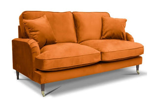 Rupert Burnt Orange Velvet 2+2 Seater Sofa Set – Stylish Comfort Design - Sofa In Store
