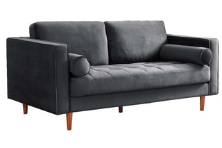 Scott Grey Velvet 2 Seater Sofa – Modern Design for Stylish Living