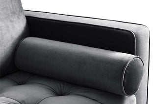 Scott Grey Velvet Corner Sofa LHC – Stylish Modern Design