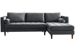 Scott Grey Velvet Corner Sofa RHC – Stylish and Comfortable Design