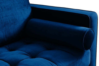 Scott Midnight Velvet 4 Seater Sofa – Luxe Blue Retro Design - Sofa In Store