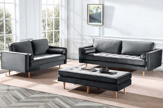 Scott Velvet 2 Seater Sofa – Dusty Rose Fabric with Modern Design - Sofa In Store