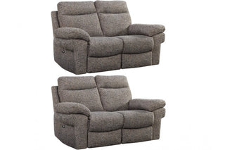 Tanya Brown Fabric Electric Recliner 2+2 Seater Sofa Set - Sofa In Store