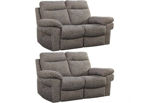 Tanya Brown Fabric Electric Recliner 2+2 Seater Sofa Set - Sofa In Store