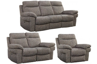 Tanya Brown Fabric Electric Recliner 3+2+1 Seater Sofa Set - Sofa In Store