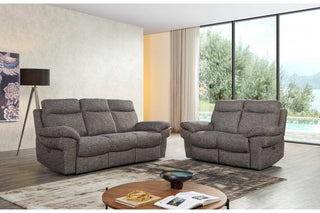 Tanya Brown Fabric Electric Recliner 3+2 Seater Sofa Set - Sofa In Store
