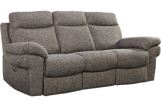 Tanya Brown Fabric Electric Recliner 3 Seater Sofa – Luxury Comfort - Sofa In Store