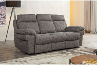 Tanya Brown Fabric Electric Recliner 3 Seater Sofa – Luxury Comfort - Sofa In Store