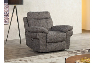 Tanya Brown Fabric Electric Recliner Armchair – Luxury Comfort Design - Sofa In Store