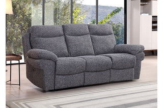 Tanya Grey Fabric Electric Recliner 3 Seater Sofa – Stylish Comfort - Sofa In Store