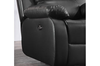 Valencia Black Leather 2 Seater Electric Recliner Sofa - Sofa In Store