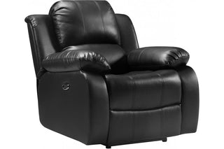 Valencia 1 Seater Black Leather Electric Recliner Armchair - Sofa In Store