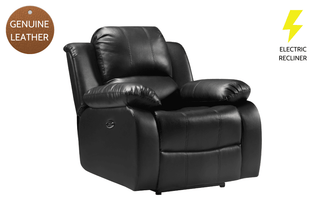 Valencia 1 Seater Black Electric Power Recliner Armchair - Sofa In Store