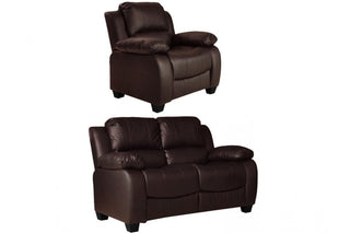 Valerie Brown Leather 2+1 Seater Sofa Set – Modern Design and Comfort - Sofa In Store