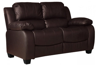 Valerie Brown Leather 2 Seater Sofa – Premium Leather with Modern Design - Sofa In Store