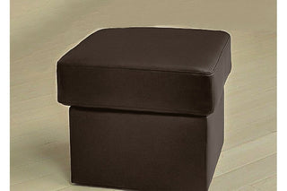 Valerie Footstool – Brown Leather Chesterfield Design - Sofa In Store