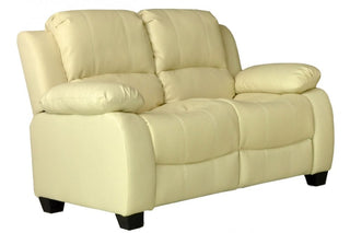 Valerie Cream Leather 2 Seater Sofa – Modern Design with Plush Comfort - Sofa In Store