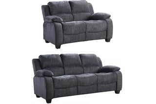 Valerie Grey Fabric Sofa Set – 3+2 Seater with Stylish Design