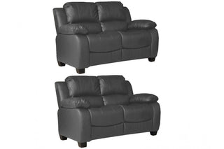 Valerie Grey Leather 2+2 Seater Sofa Set – Modern Design with Comfort - Sofa In Store
