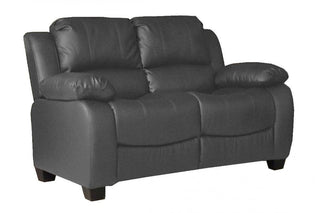 Valerie Grey Leather 2 Seater Sofa – Modern Design with Plush Comfort