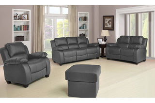 Valerie Grey Leather 2 Seater Sofa – Modern Design with Plush Comfort