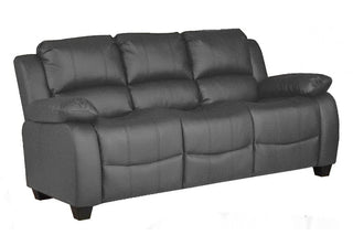 Valerie Grey Leather 3 Seater Sofa - Modern Design with Plush Comfort